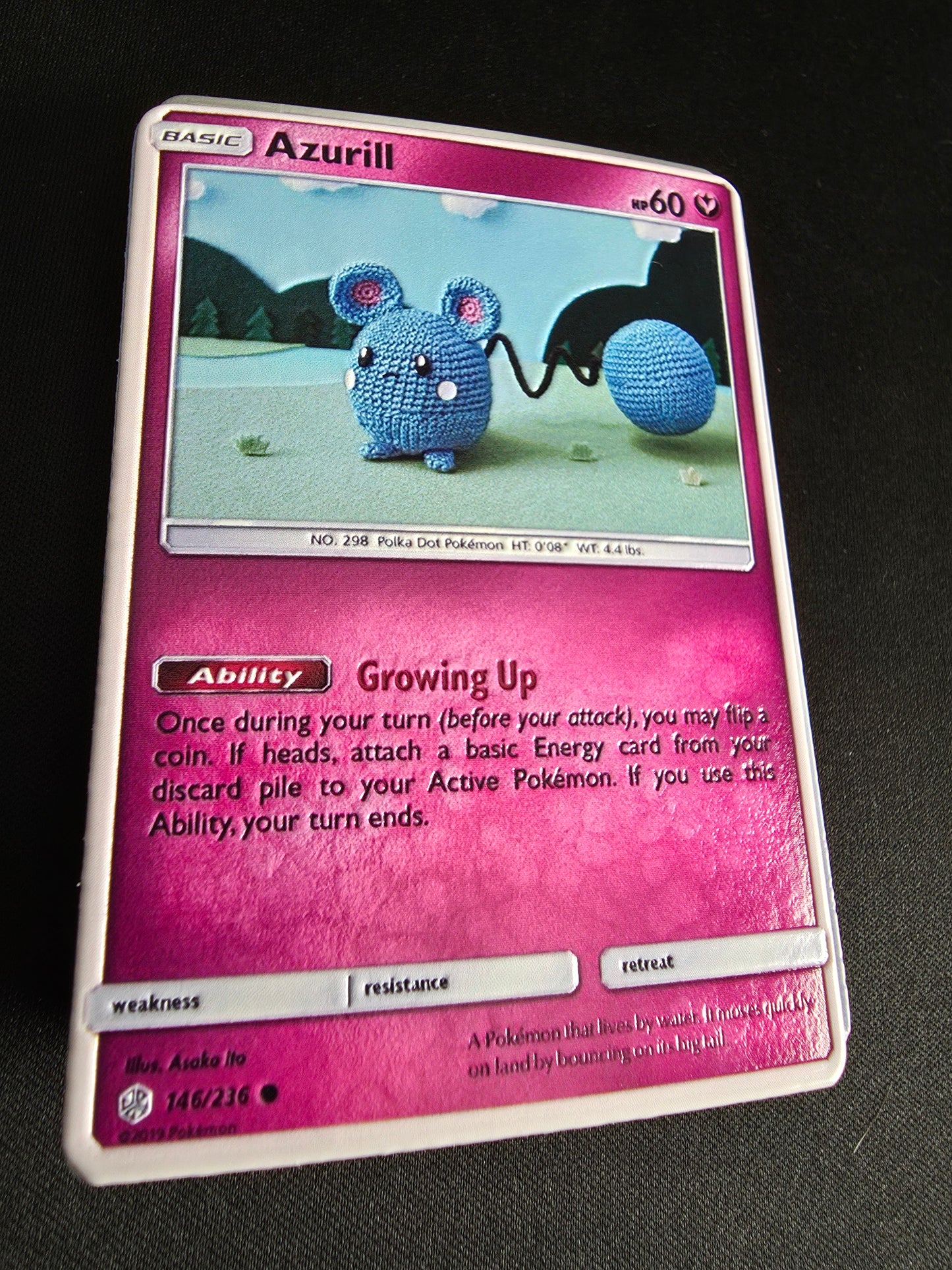 Azurill 3D UV Printed Card